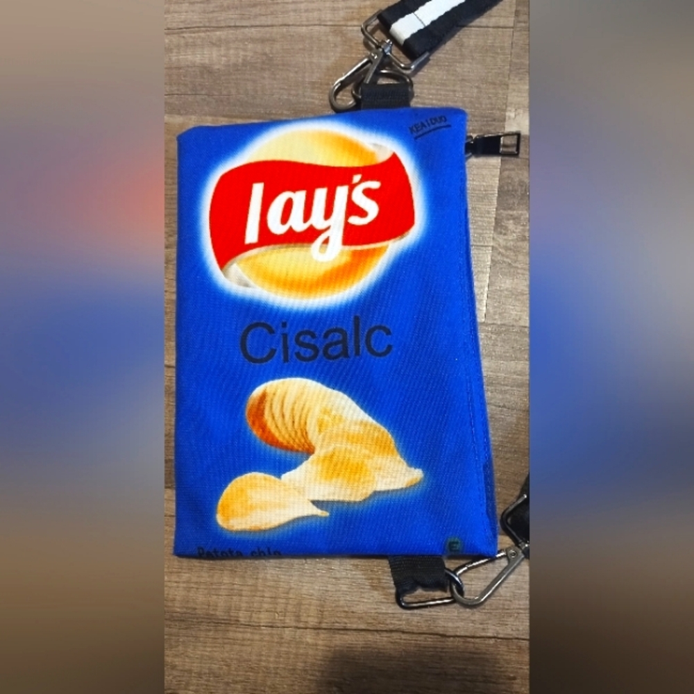 Lay's Blue Snack-Themed Crossbody Bag